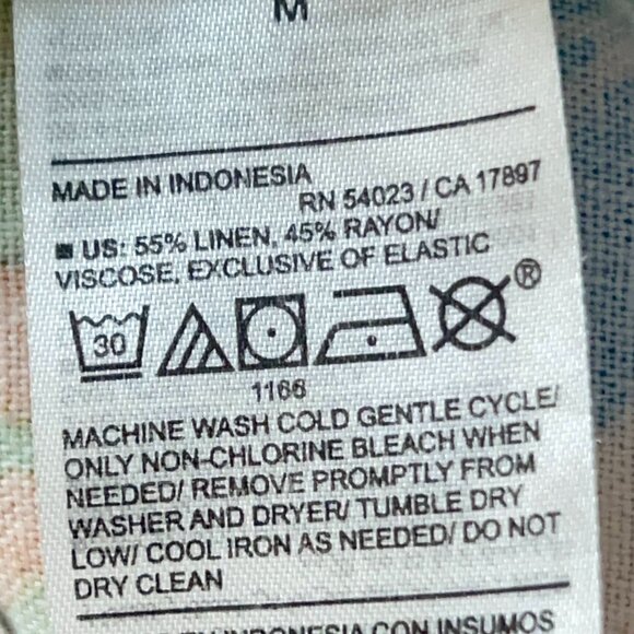 Old Navy Floral Fit & Flare Mini Sundress Women's Linen Blend Pastel Summer Med - Picture 12 of 14